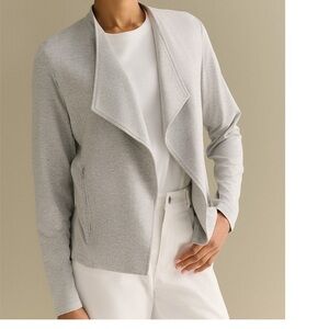 TRENERY Women's XL Light Grey Bamboo Viscose Marle Jacket Sustainable Ethical